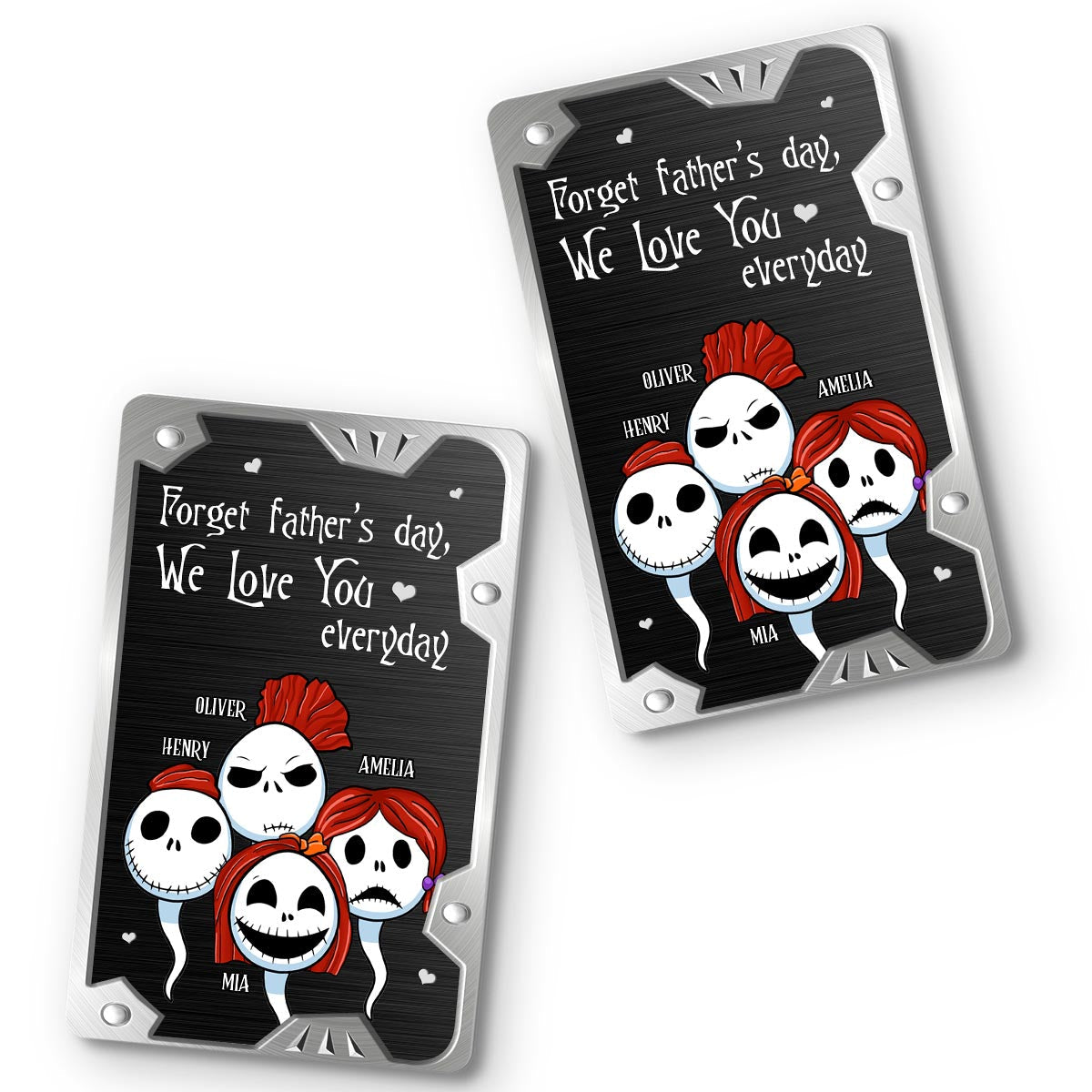 Personalized Nightmare Wallet Insert Card Gift for Dad Wallet Insert Card GradoCreations