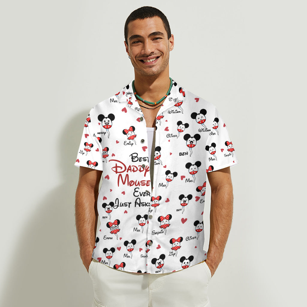 Personalized Daddy Mouse Hawaiian Shirt Custom Name Gift for Dad Hawaiian Shirt GradoCreations