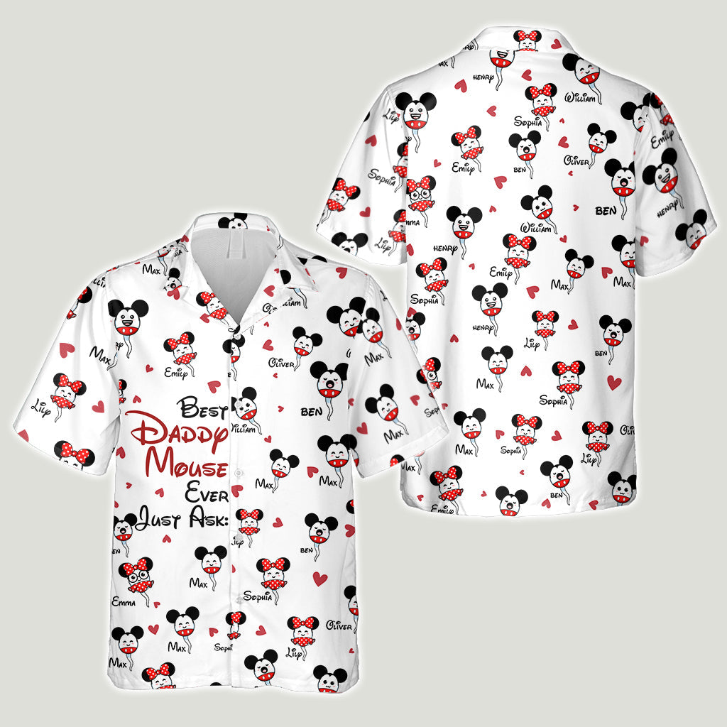 Personalized Daddy Mouse Hawaiian Shirt Custom Name Gift for Dad Hawaiian Shirt GradoCreations