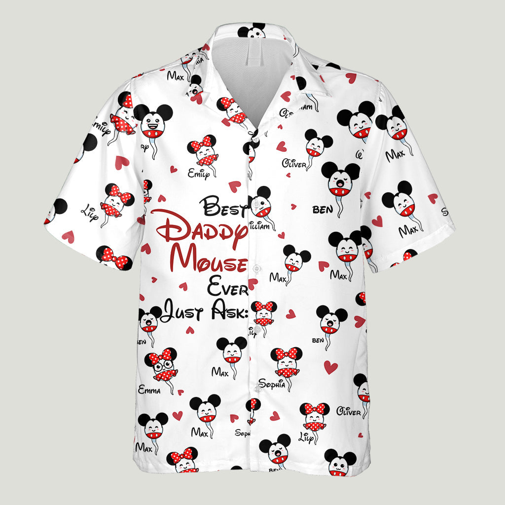 Personalized Daddy Mouse Hawaiian Shirt Custom Name Gift for Dad Hawaiian Shirt GradoCreations
