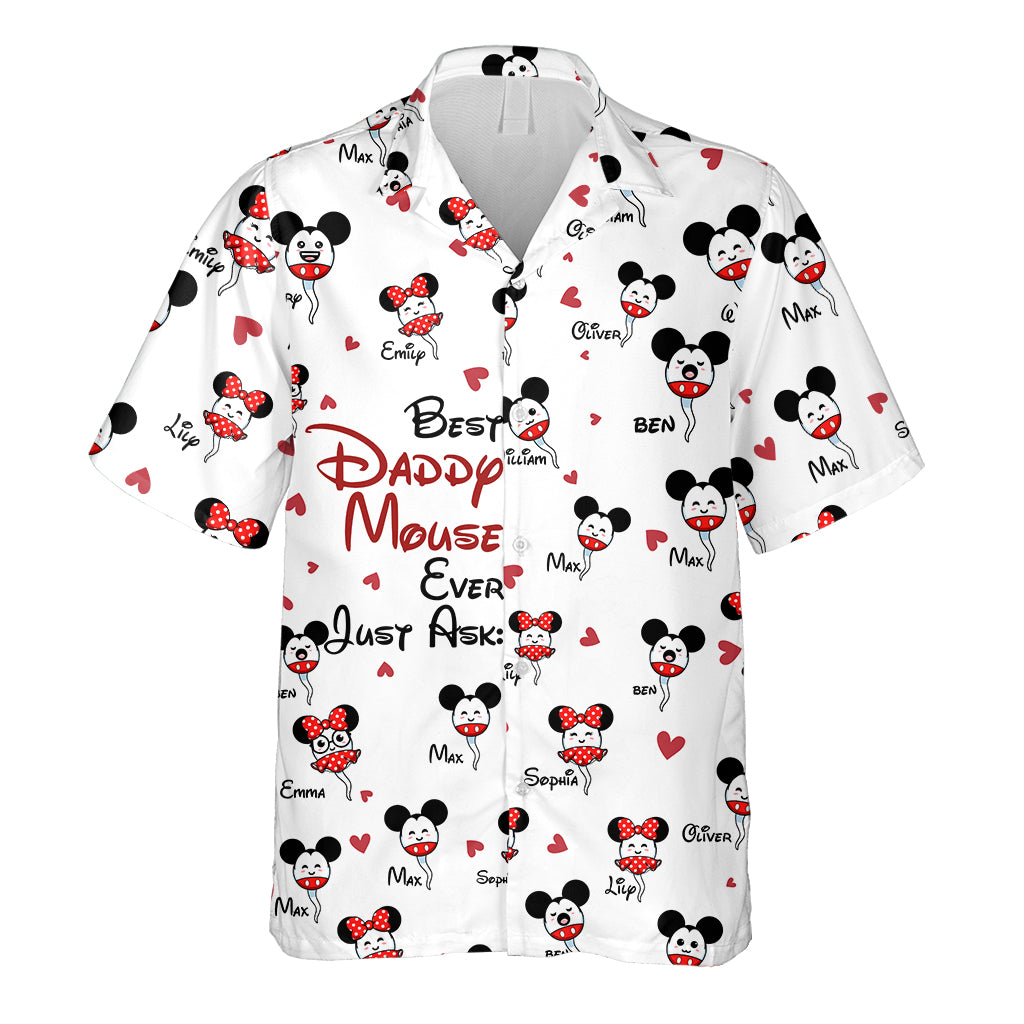 Personalized Daddy Mouse Hawaiian Shirt Custom Name Gift for Dad Hawaiian Shirt GradoCreations