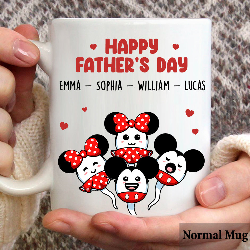 Personalized Father's Day Mouse Mug Custom Name Gift Mug GradoCreations