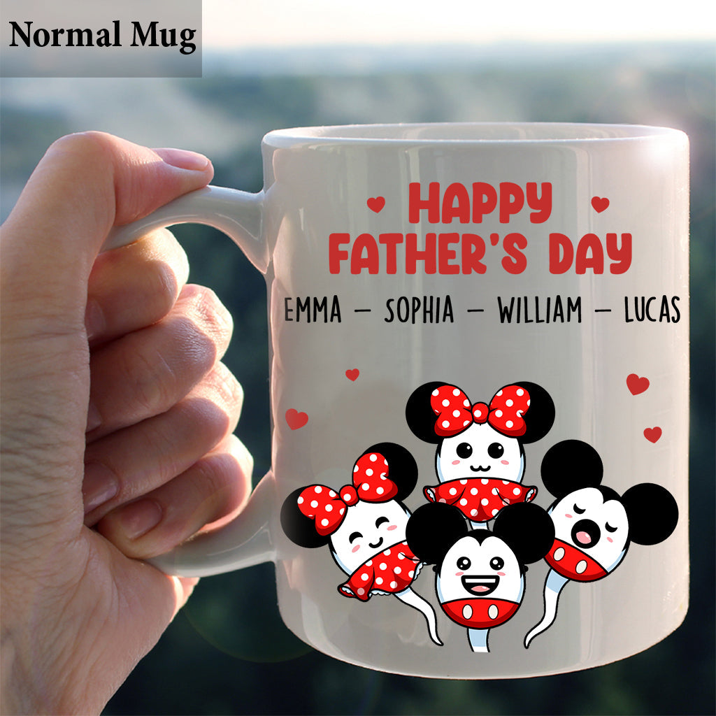 Personalized Father's Day Mouse Mug Custom Name Gift Mug GradoCreations