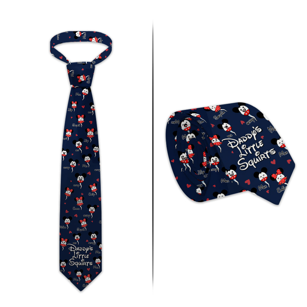 Personalized Daddy's Little Squirts Necktie Custom Name Gift for Dad Necktie GradoCreations