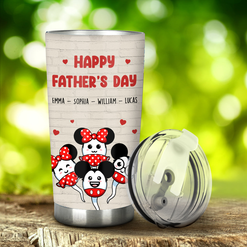 Personalized Father's Day Mouse Tumbler Custom Name Gift Tumbler GradoCreations
