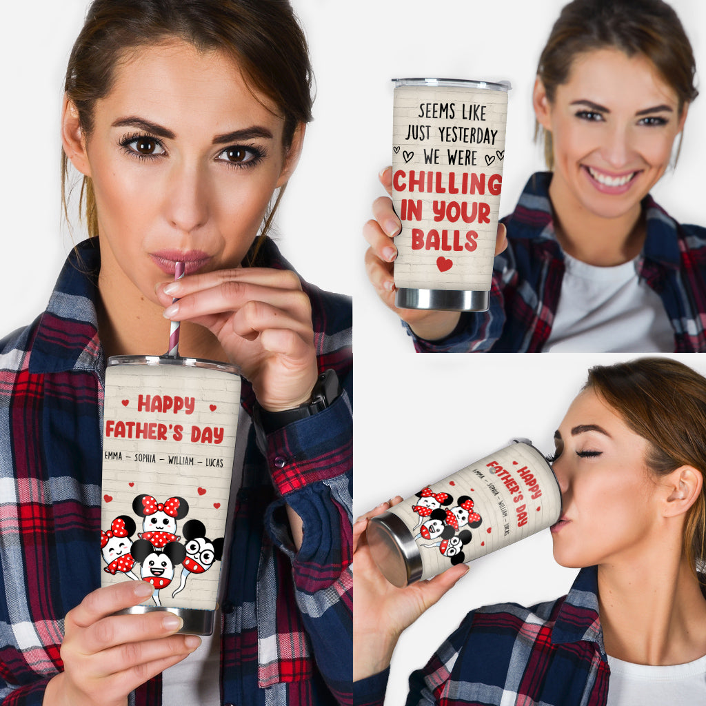 Personalized Father's Day Mouse Tumbler Custom Name Gift Tumbler GradoCreations