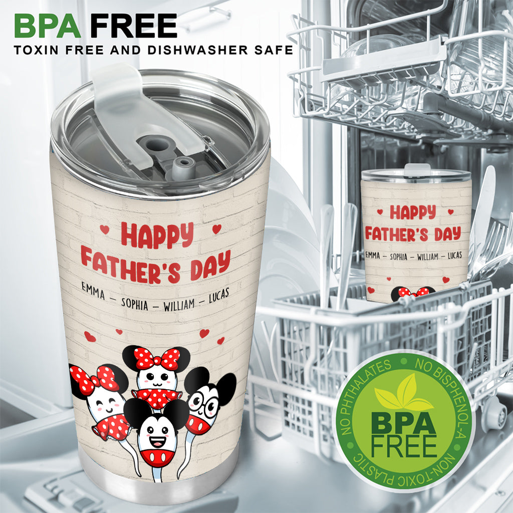 Personalized Father's Day Mouse Tumbler Custom Name Gift Tumbler GradoCreations