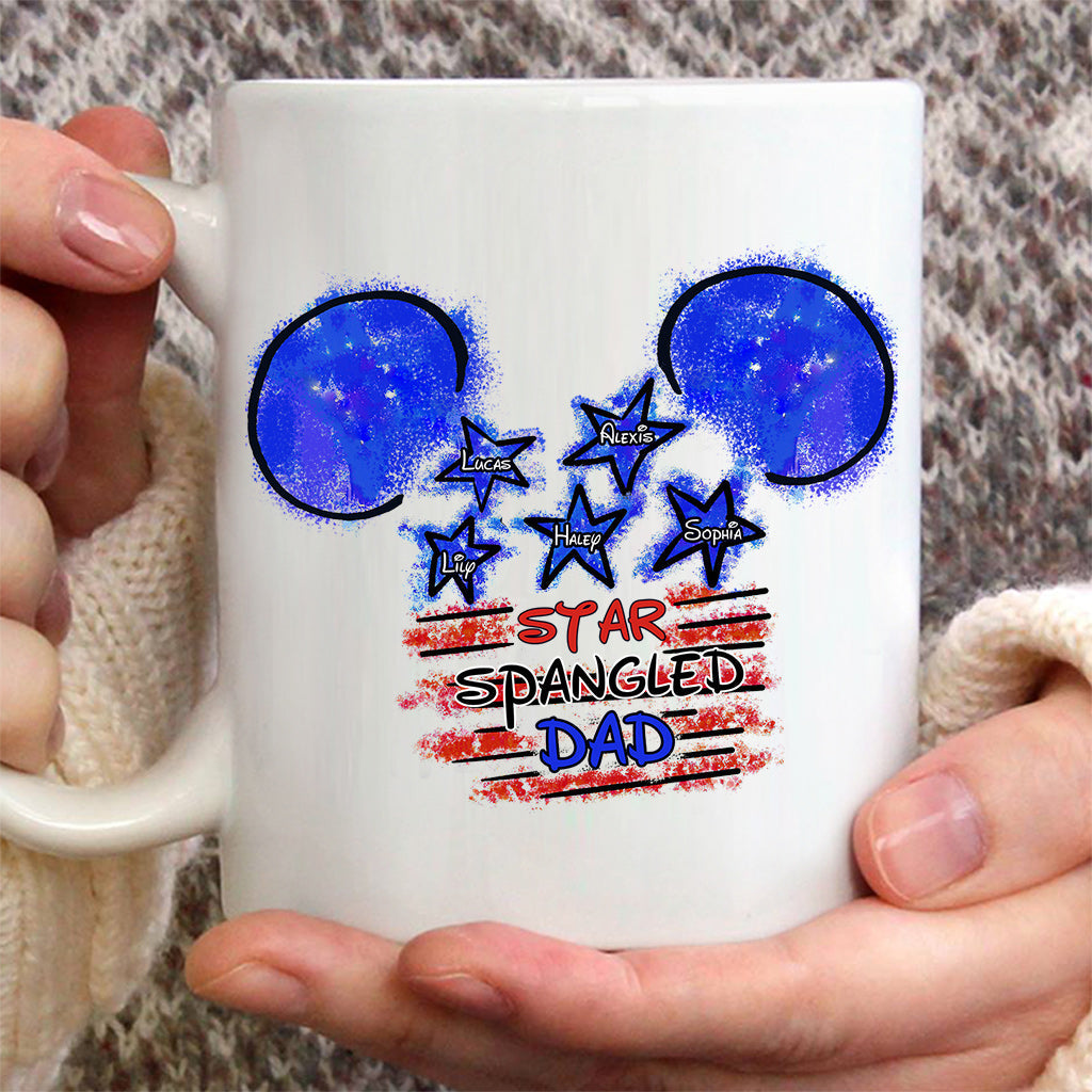 Personalized Star Spangled Mug Custom Name Gift for Dad Mug GradoCreations