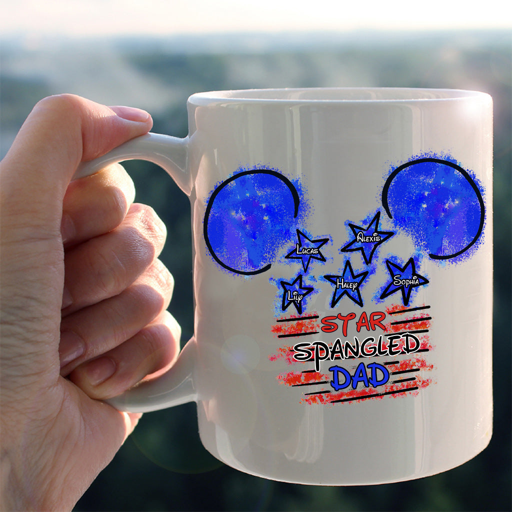Personalized Star Spangled Mug Custom Name Gift for Dad Mug GradoCreations