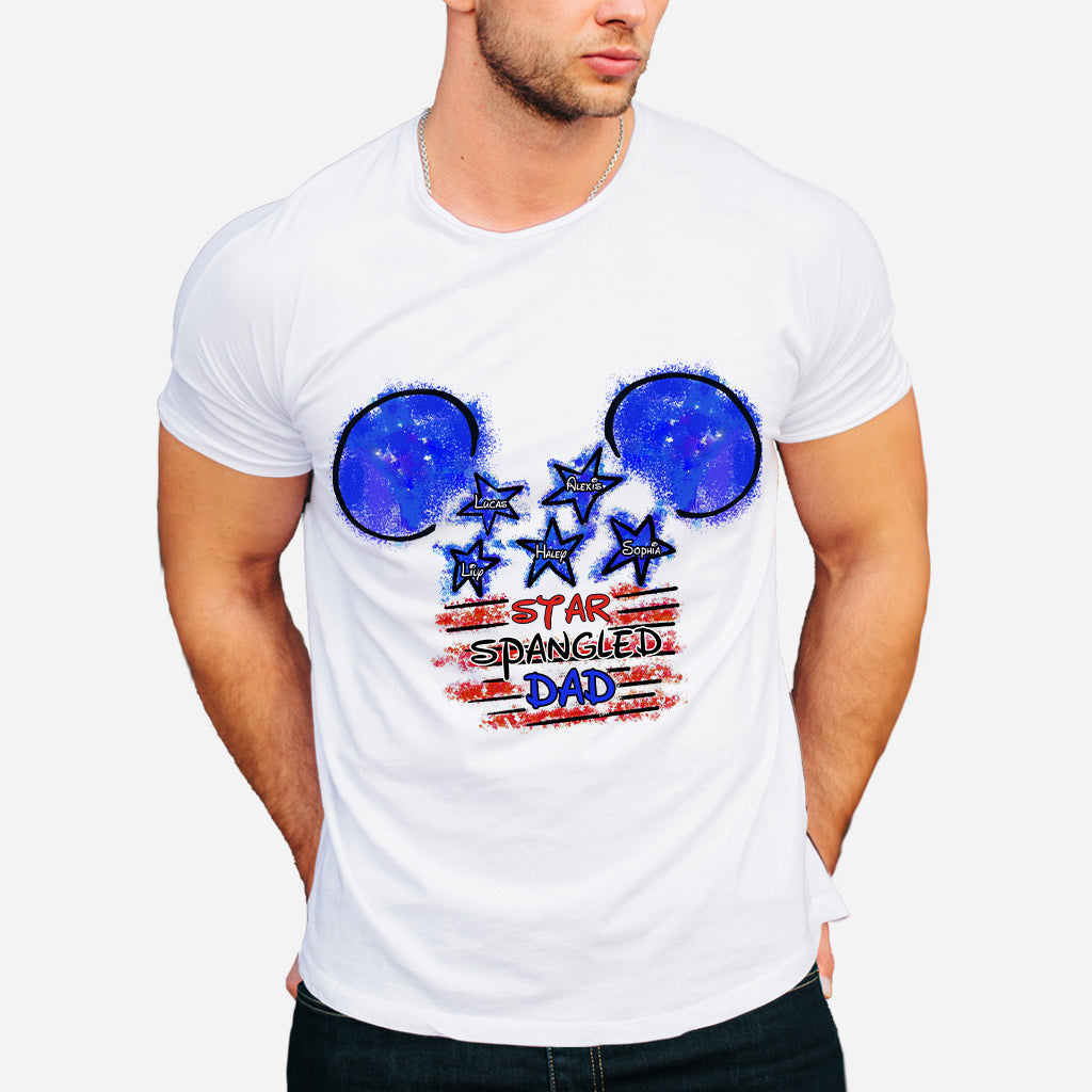Personalized Star Spangled Dad T-Shirt & Hoodie Gift for Father's Day T-shirt & Hoodie GradoCreations