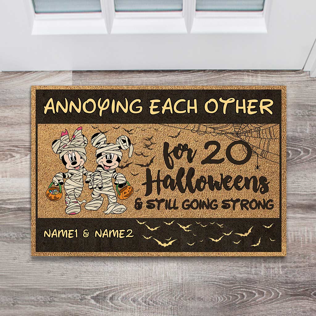 Personalized Halloween Doormat Custom Couple Names Gift Doormat GradoCreations
