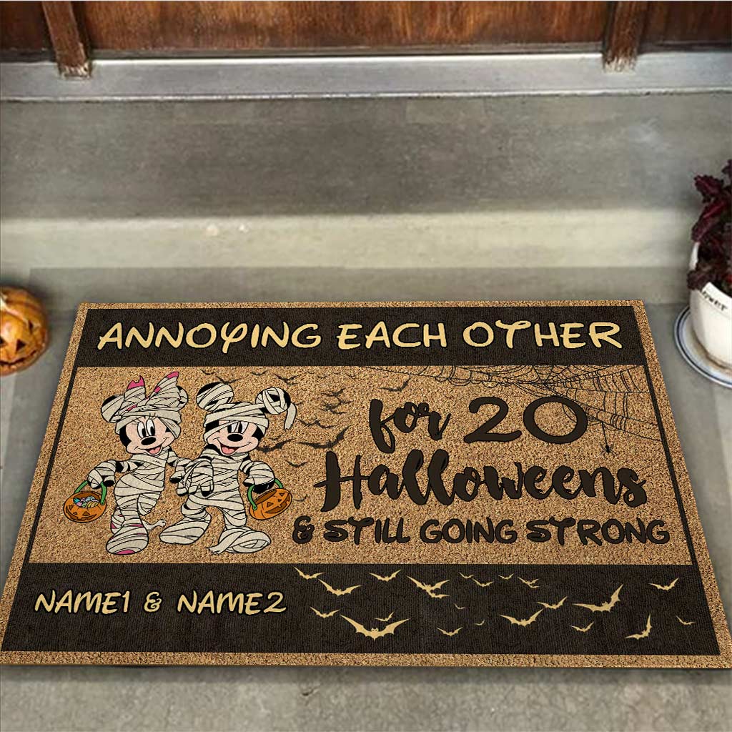 Personalized Halloween Doormat Custom Couple Names Gift Doormat GradoCreations