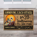 Personalized Halloween Doormat Custom Name Gift for Couples Doormat GradoCreations
