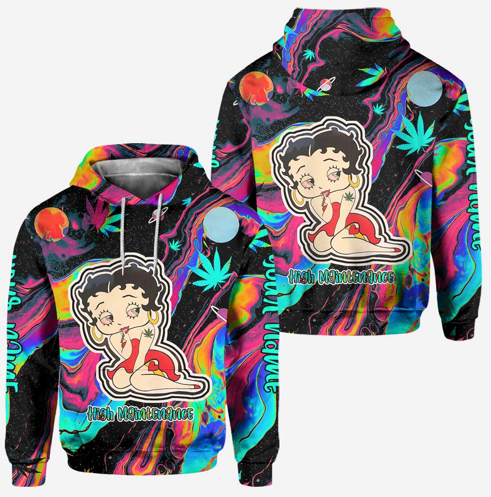 Personalized High Maintenance Weed Hoodie & Leggings Set Hoodie & Leggings GradoCreations
