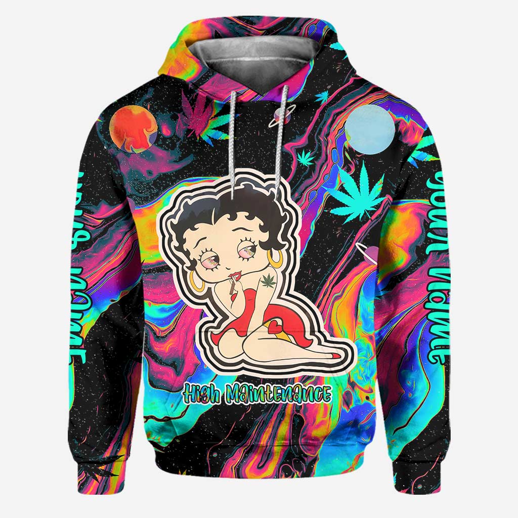 Personalized High Maintenance Weed Hoodie & Leggings Set Hoodie & Leggings GradoCreations