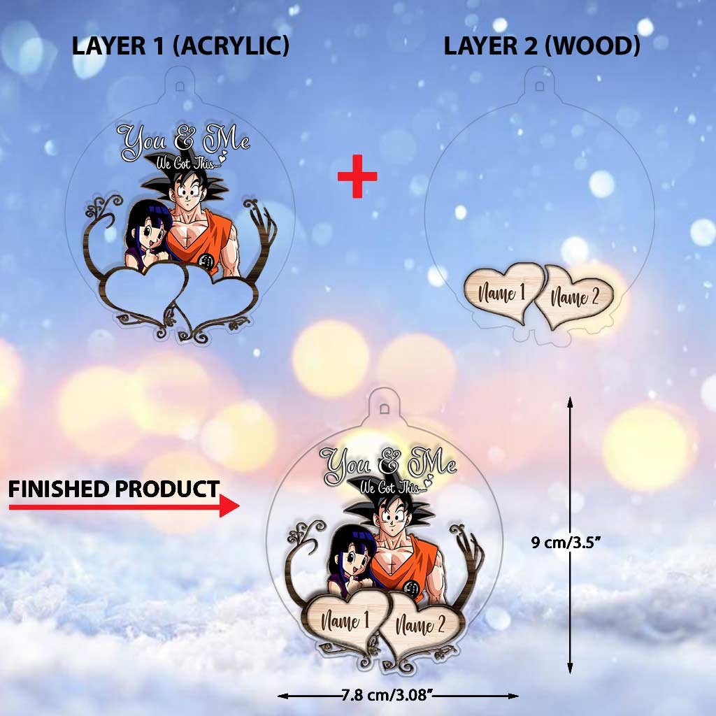 Personalized Christmas Layers Mix Ornament Custom Name Gift Layers Mix Ornament GradoCreations