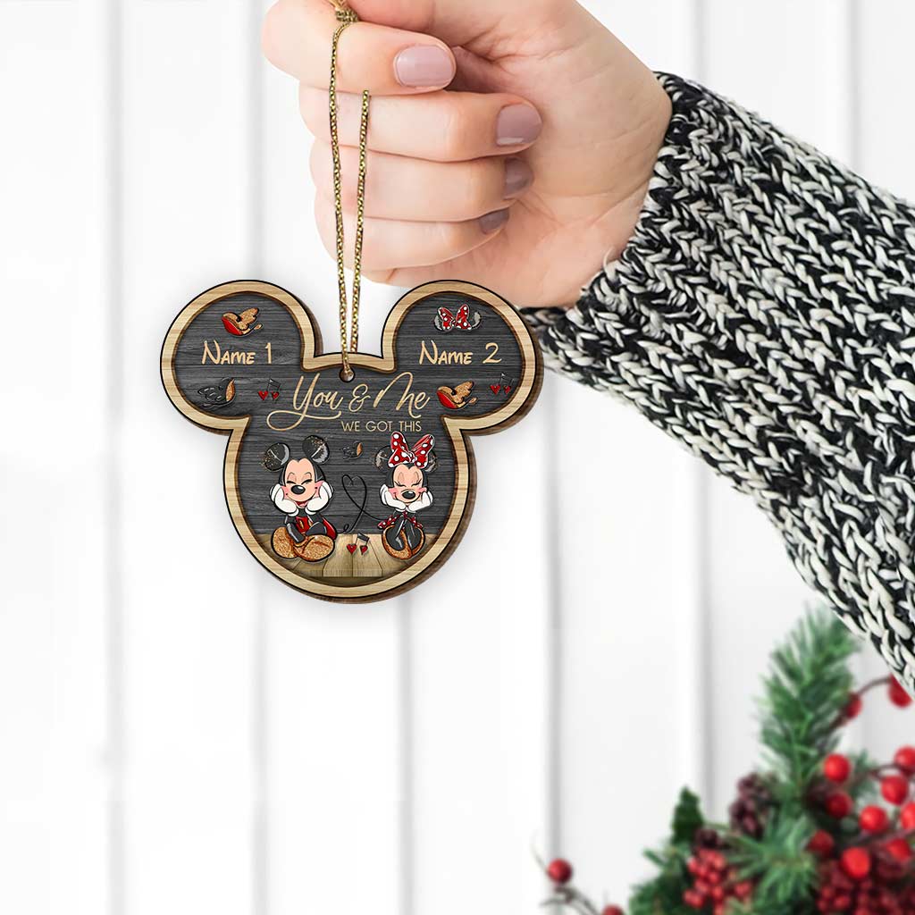 Personalized Christmas Wooden Pop Out Ornament for Couples Pop Out Ornament GradoCreations