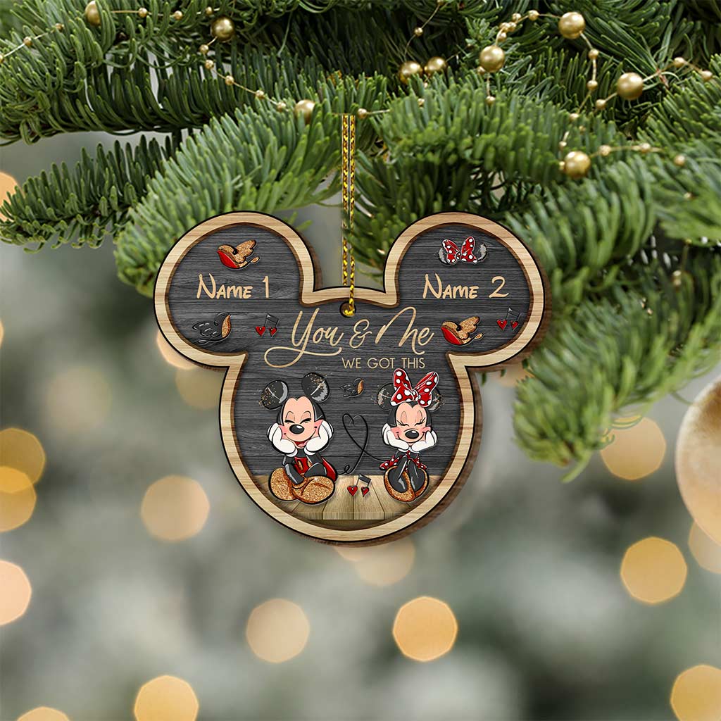 Personalized Christmas Wooden Pop Out Ornament for Couples Pop Out Ornament GradoCreations