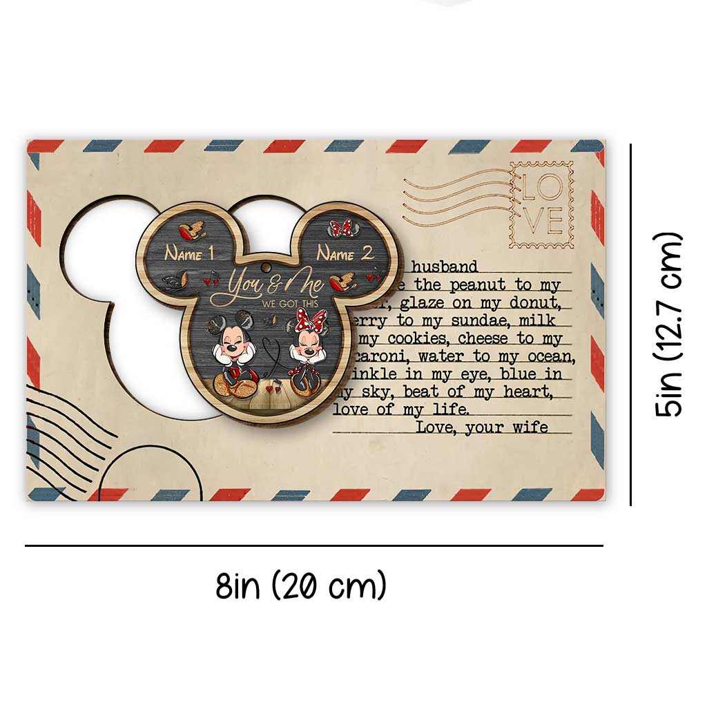 Personalized Christmas Wooden Pop Out Ornament for Couples Pop Out Ornament GradoCreations