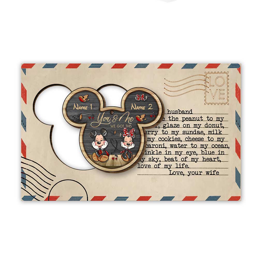 Personalized Christmas Wooden Pop Out Ornament for Couples Pop Out Ornament GradoCreations