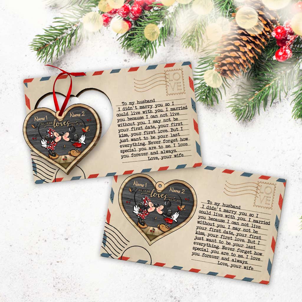 Personalized Christmas Mouse Ears Couples Ornament Custom Name Gift Pop Out Ornament GradoCreations