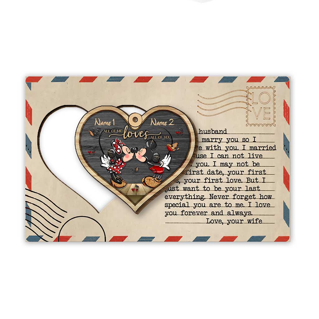 Personalized Christmas Mouse Ears Couples Ornament Custom Name Gift Pop Out Ornament GradoCreations