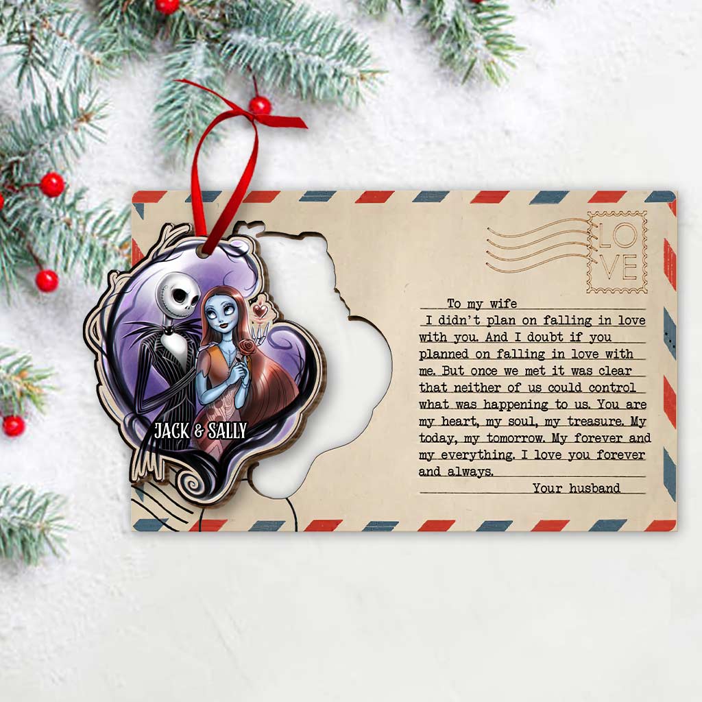Personalized Wooden Christmas Ornament Pop Out Card for Couples Pop Out Ornament GradoCreations