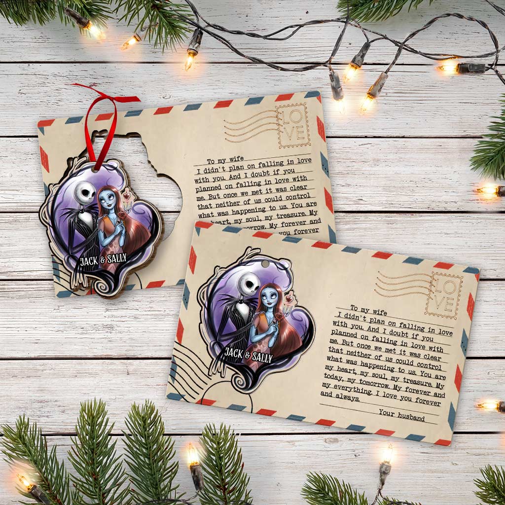 Personalized Wooden Christmas Ornament Pop Out Card for Couples Pop Out Ornament GradoCreations