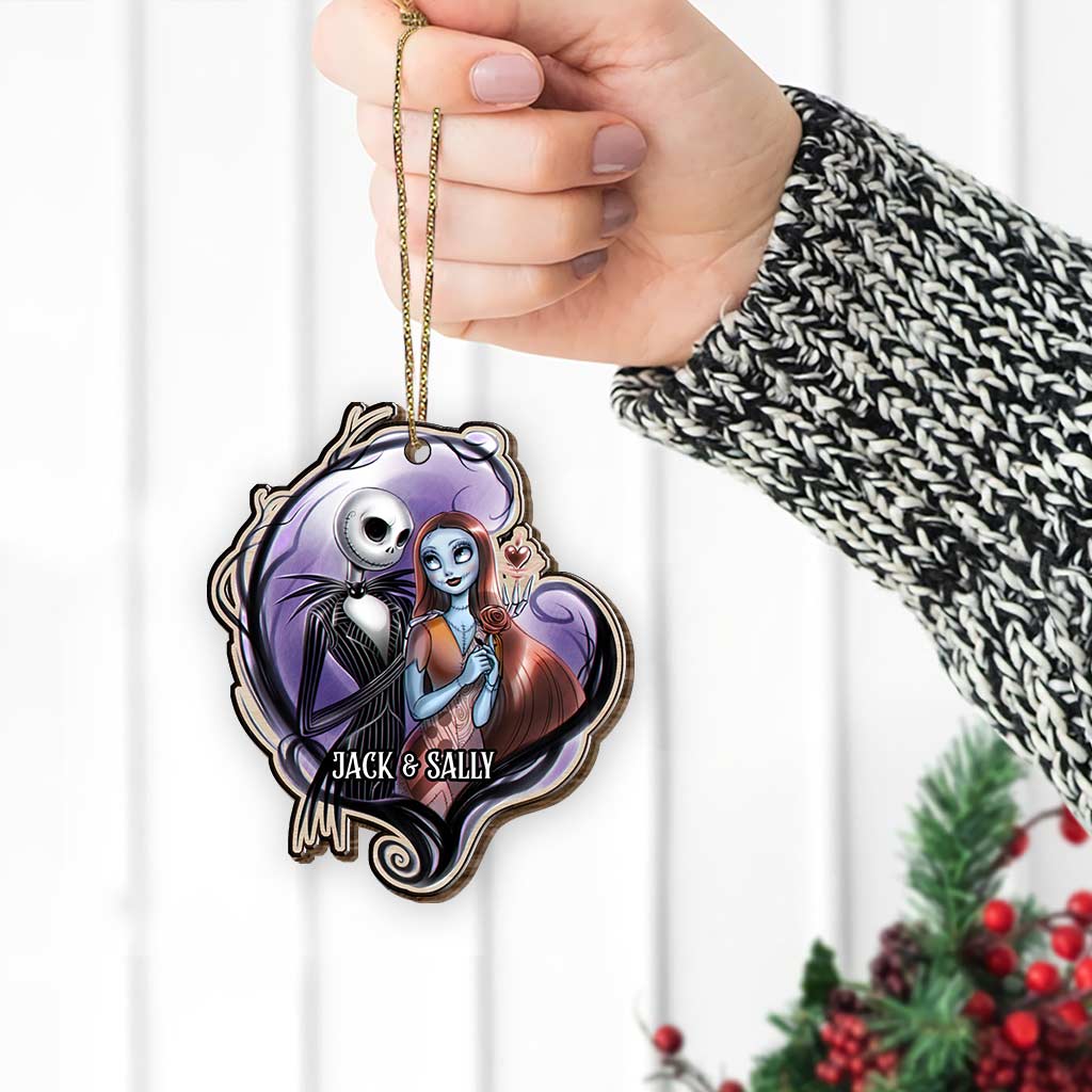 Personalized Wooden Christmas Ornament Pop Out Card for Couples Pop Out Ornament GradoCreations