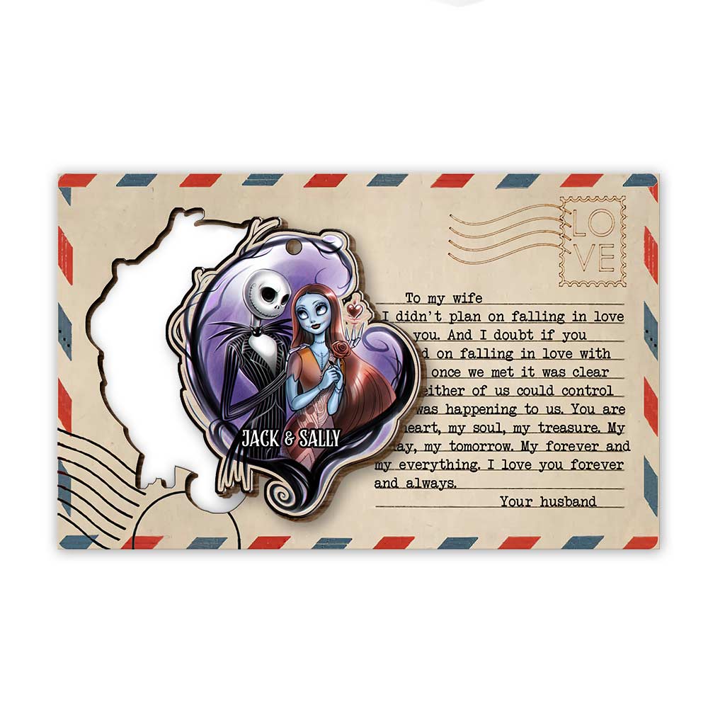 Personalized Wooden Christmas Ornament Pop Out Card for Couples Pop Out Ornament GradoCreations