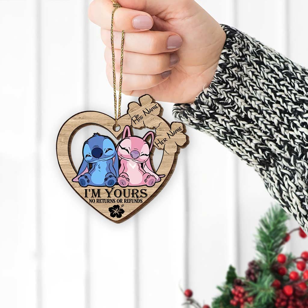 Personalized Wooden Pop Out Ornament Custom Couple Gift for Christmas Pop Out Ornament GradoCreations