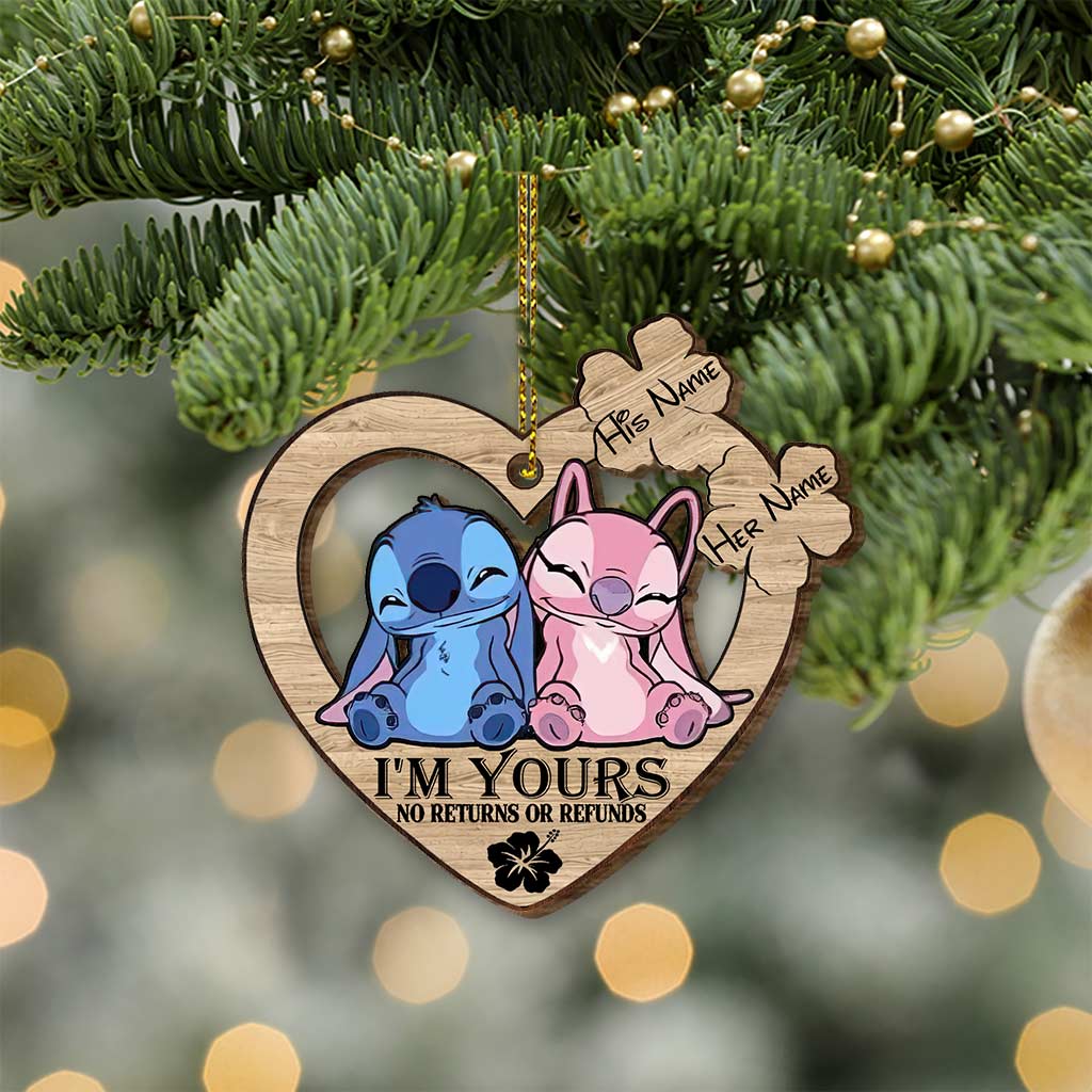 Personalized Wooden Pop Out Ornament Custom Couple Gift for Christmas Pop Out Ornament GradoCreations