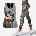 Personalized Mickey Mouse Hollow Tank Top & Leggings Set - Custom Name Gift for Birthday Hollow Tank & Leggings GradoCreations
