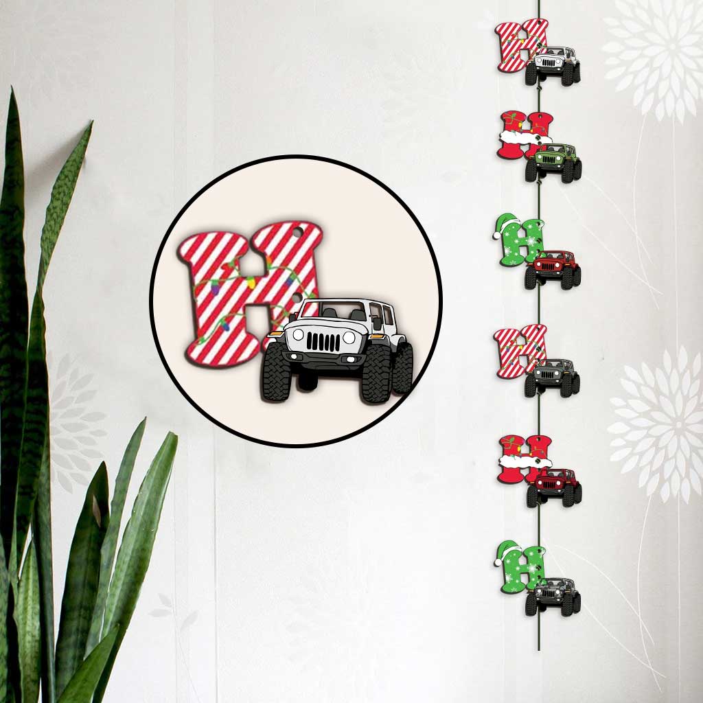 Personalized Christmas Car Garland - 6 Pieces for Holiday Decor Garland GradoCreations