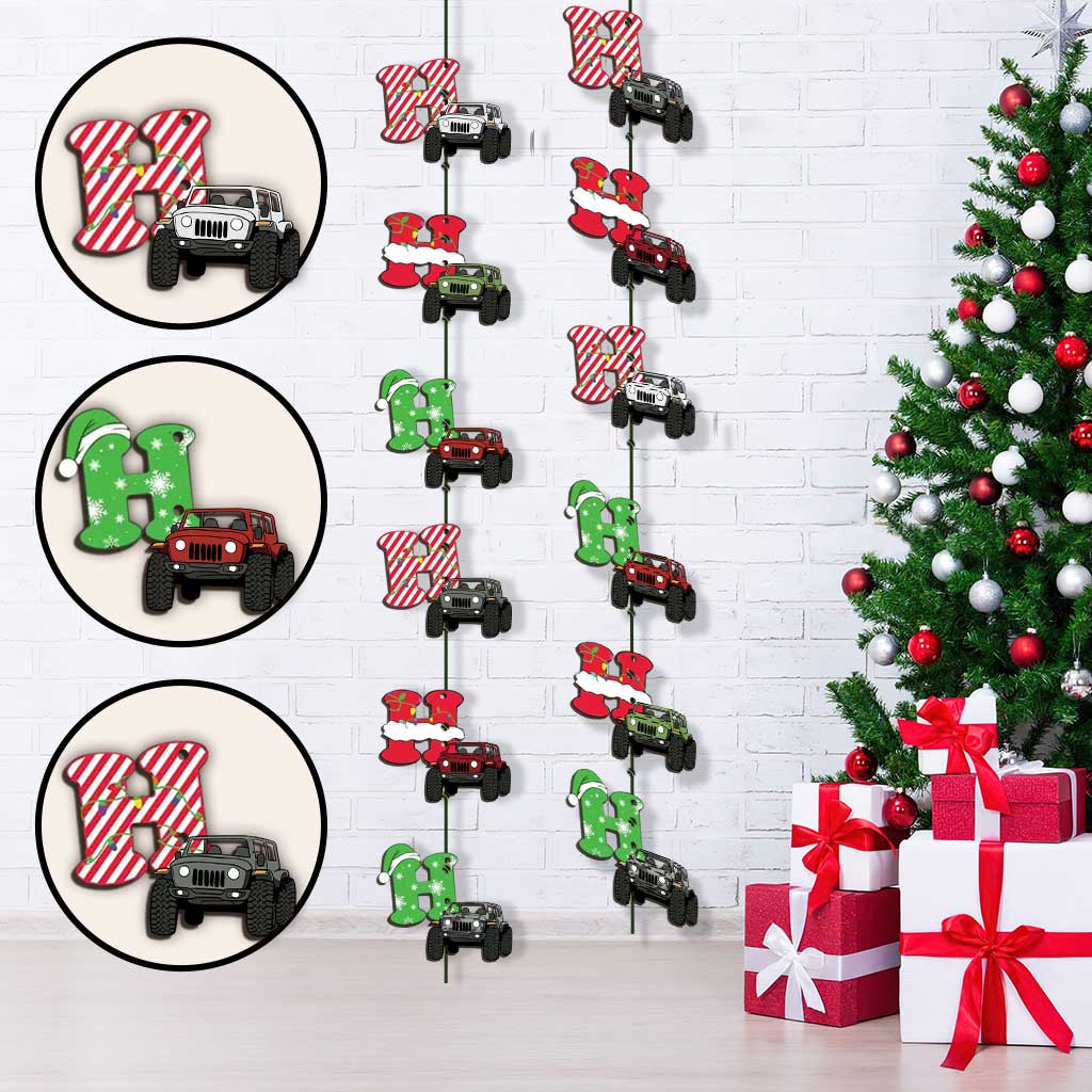 Personalized Christmas Car Garland - 6 Pieces for Holiday Decor Garland GradoCreations