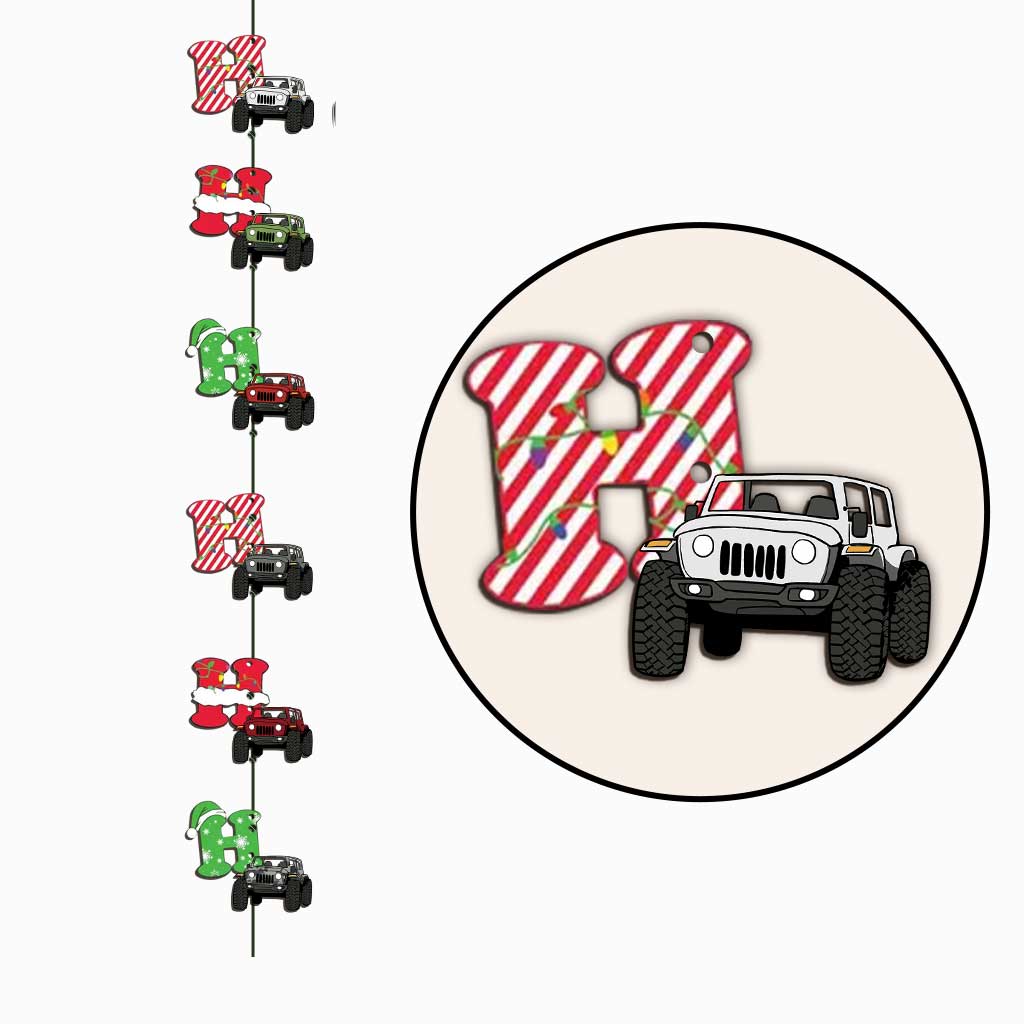 Personalized Christmas Car Garland - 6 Pieces for Holiday Decor Garland GradoCreations