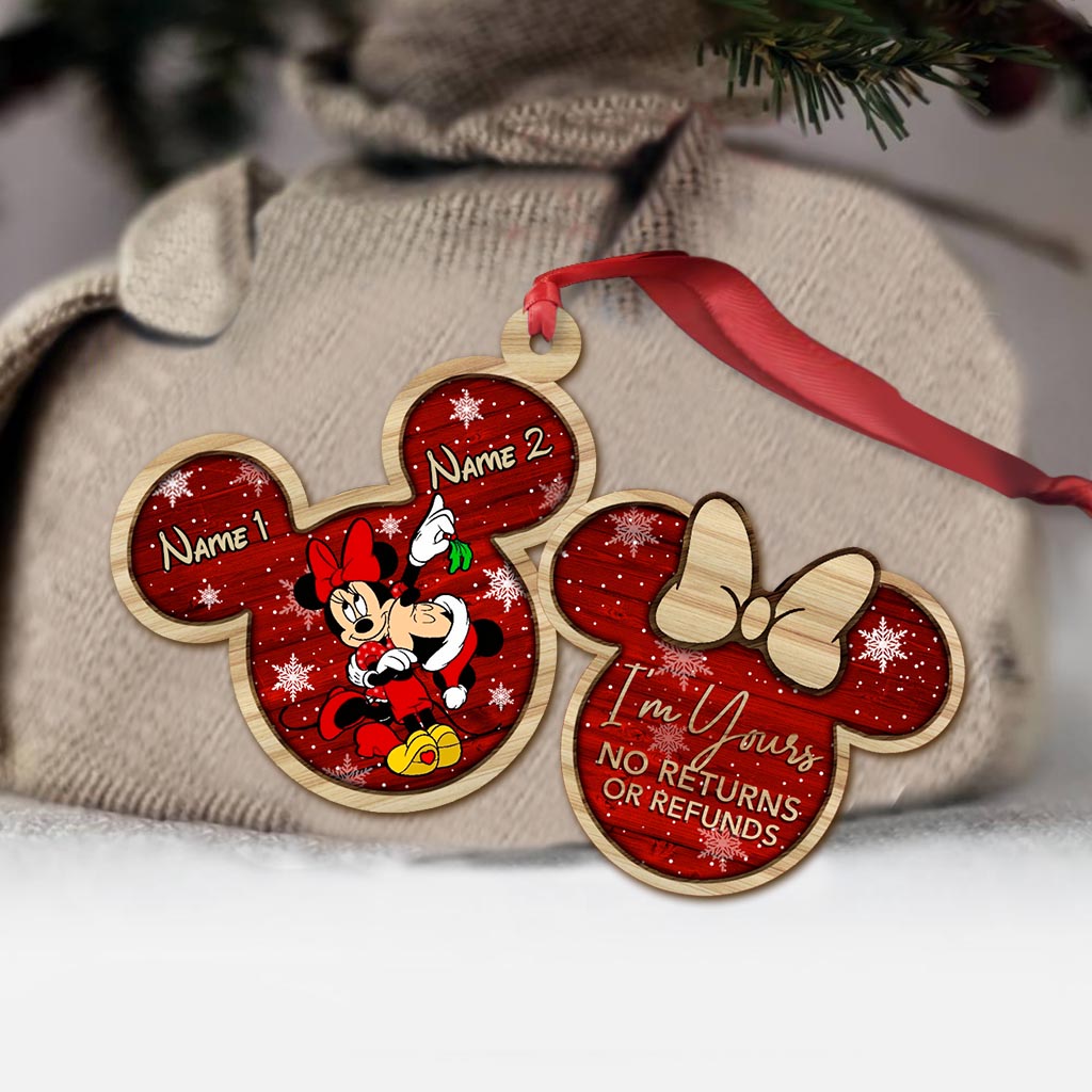 Personalized Mickey Mouse Ears Christmas Ornament Custom Names Gift Ornament GradoCreations
