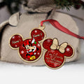 Personalized Mickey Mouse Ears Christmas Ornament Custom Names Gift Ornament GradoCreations