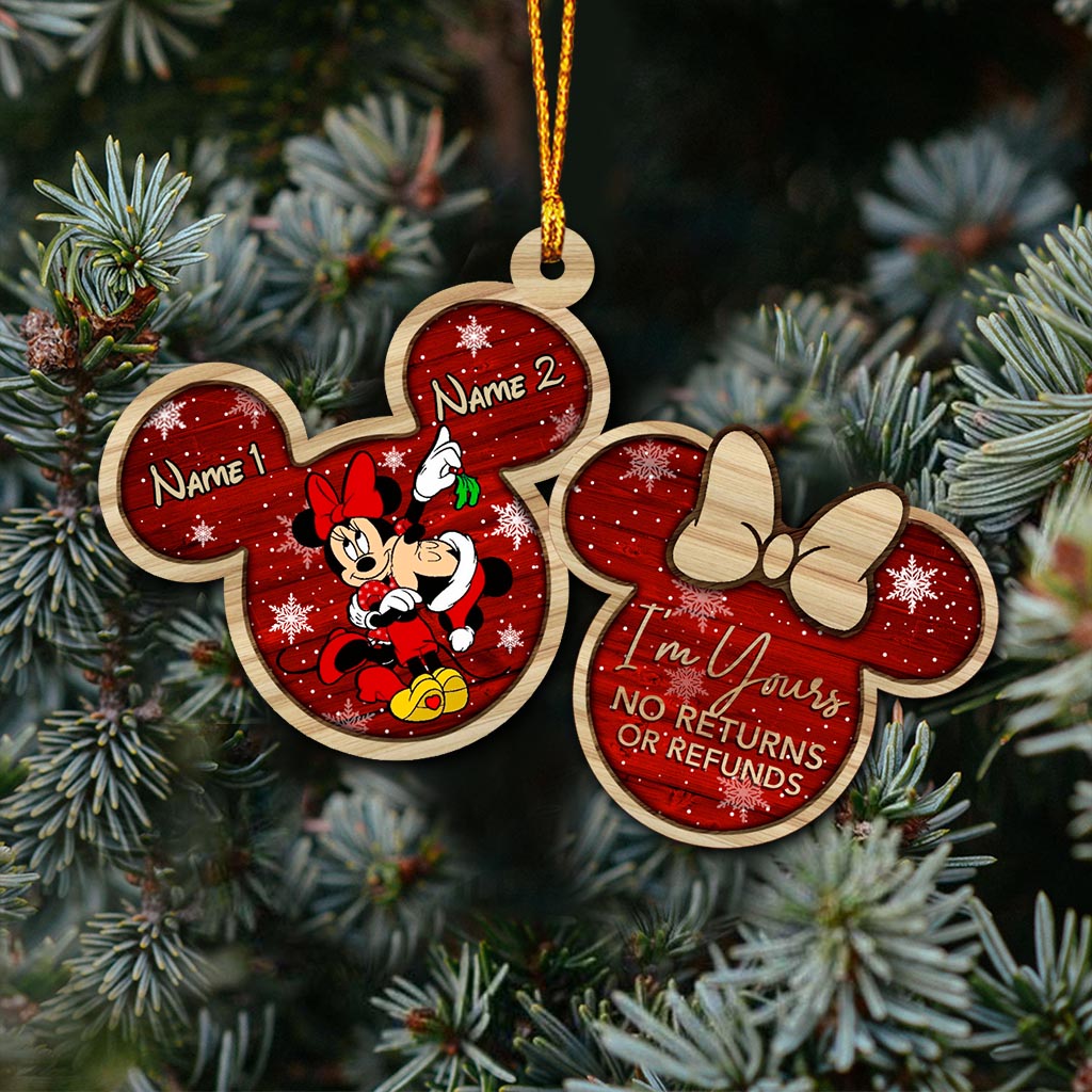 Personalized Mickey Mouse Ears Christmas Ornament Custom Names Gift Ornament GradoCreations