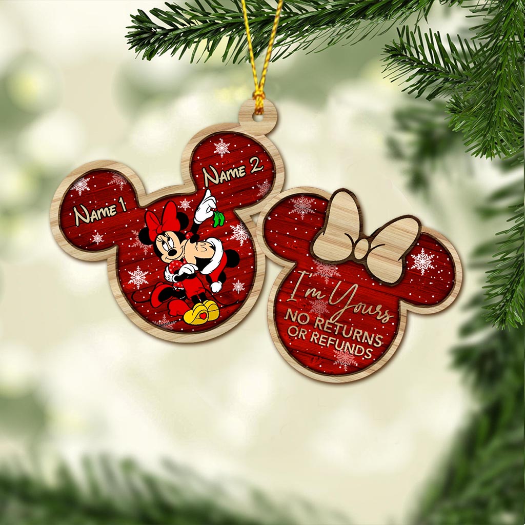 Personalized Mickey Mouse Ears Christmas Ornament Custom Names Gift Ornament GradoCreations