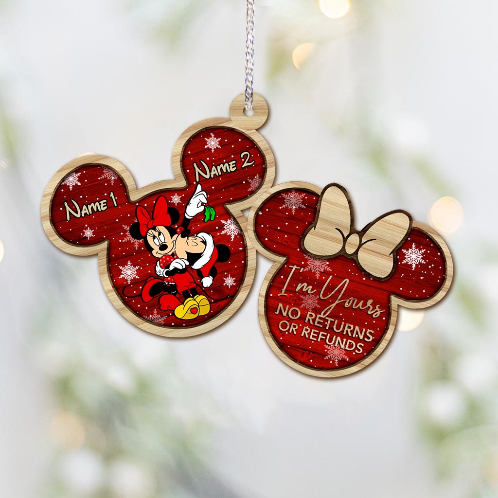 Personalized Mickey Mouse Ears Christmas Ornament Custom Names Gift Ornament GradoCreations
