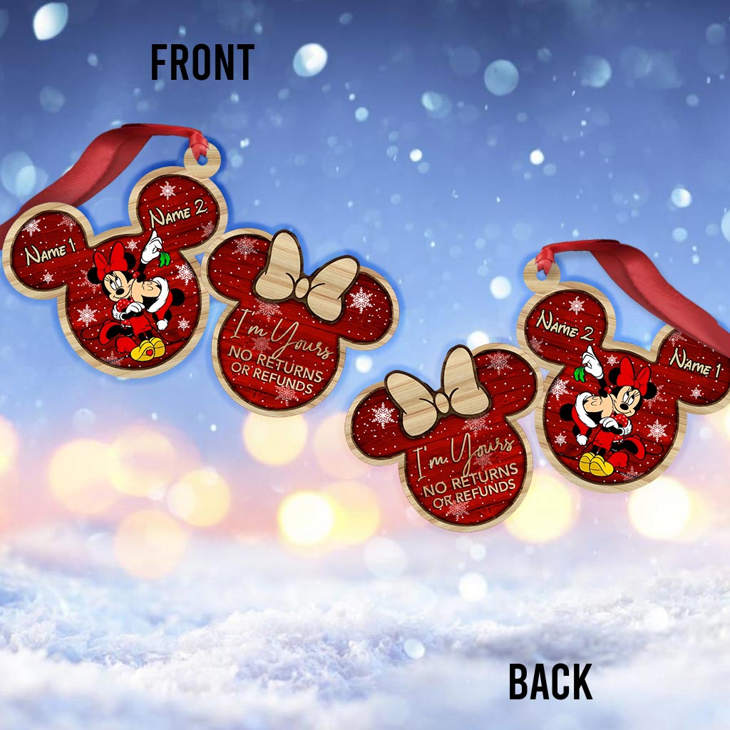 Personalized Mickey Mouse Ears Christmas Ornament Custom Names Gift Ornament GradoCreations