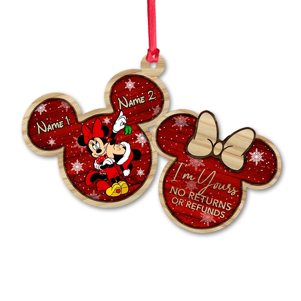 Personalized Mickey Mouse Ears Christmas Ornament Custom Names Gift Ornament GradoCreations