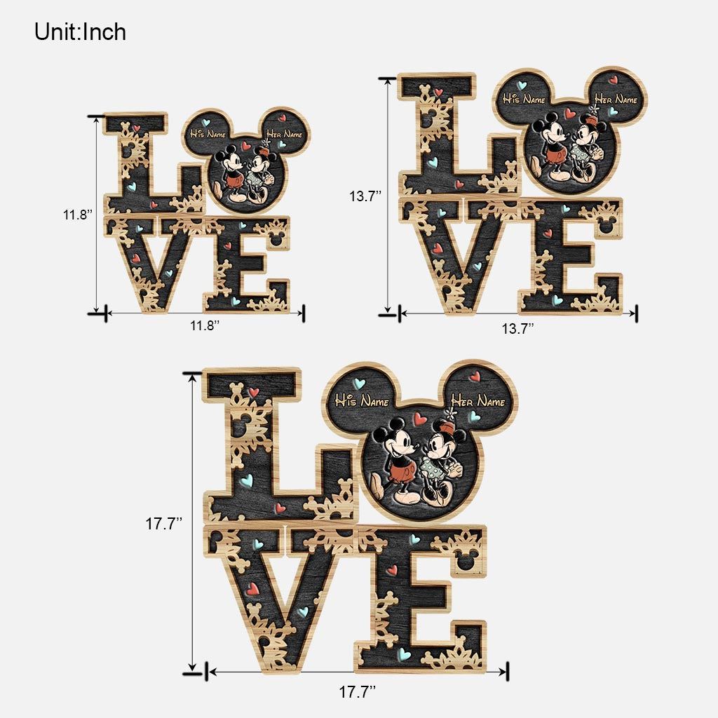Personalized Couple Mouse Wood Sign Custom Name Unique Gift Wood Sign GradoCreations