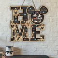 Personalized Couple Home Sign with Mickey Mouse Design Wood Sign GradoCreations