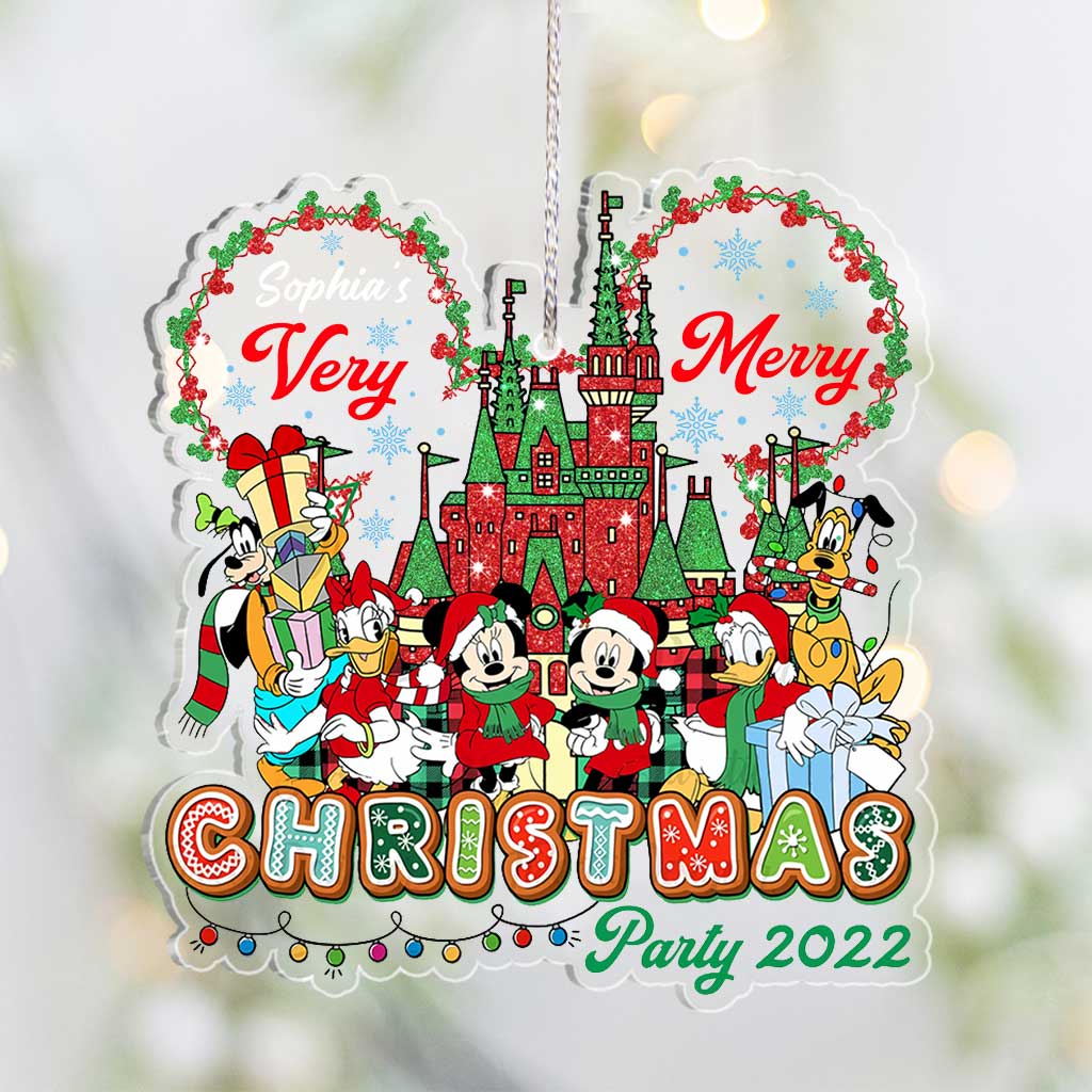 Personalized Transparent Acrylic Christmas Ornament Custom Name Gift One-sided Ornament GradoCreations