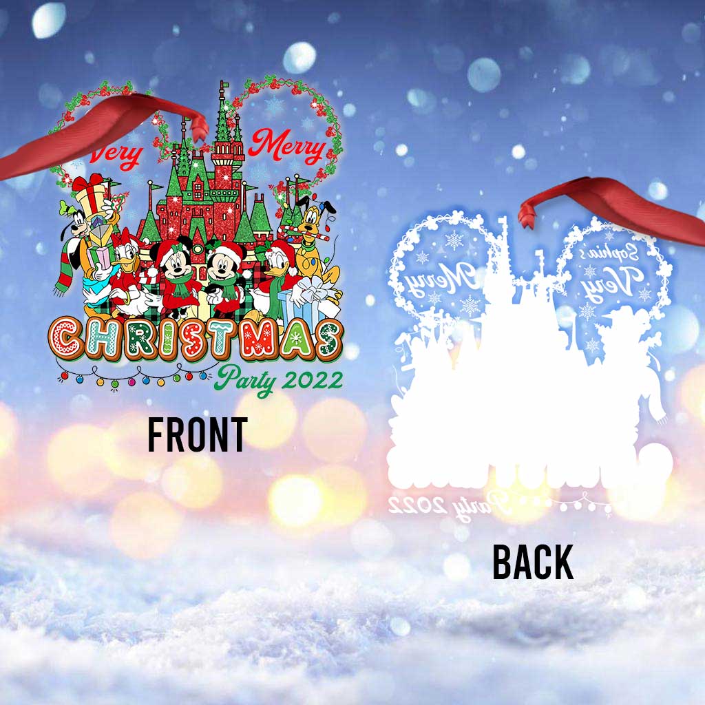 Personalized Transparent Acrylic Christmas Ornament Custom Name Gift One-sided Ornament GradoCreations