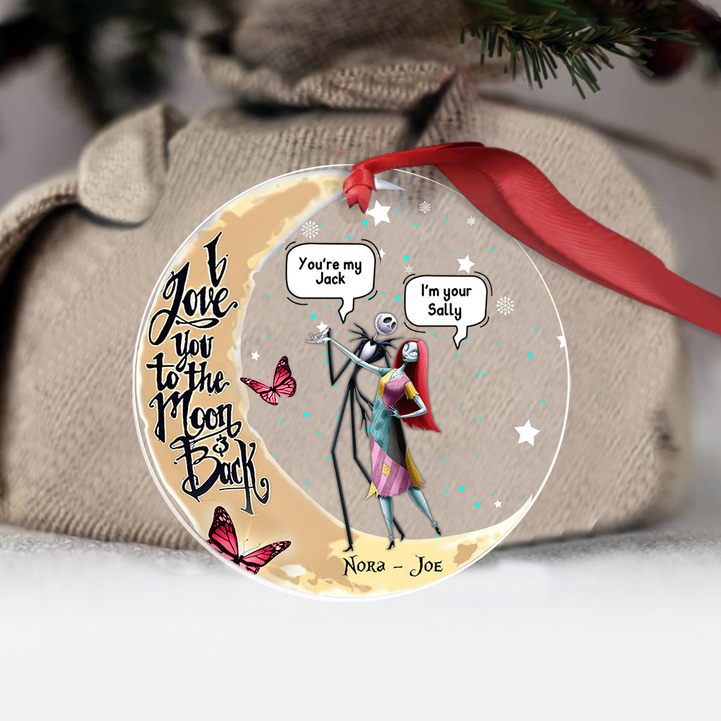 Personalized Transparent Ornament I Love You To The Moon Gift One-sided Ornament GradoCreations