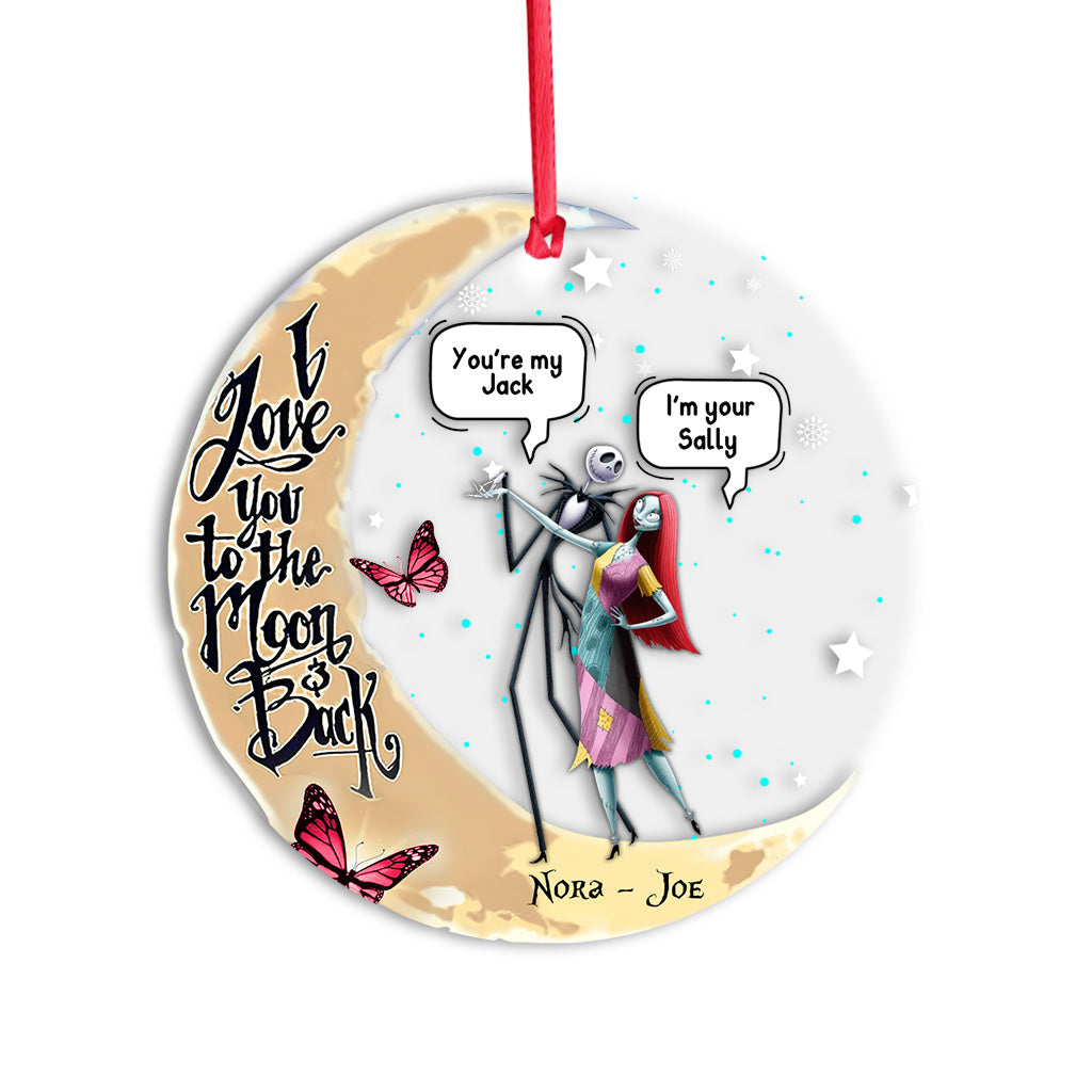 Personalized Transparent Ornament I Love You To The Moon Gift One-sided Ornament GradoCreations