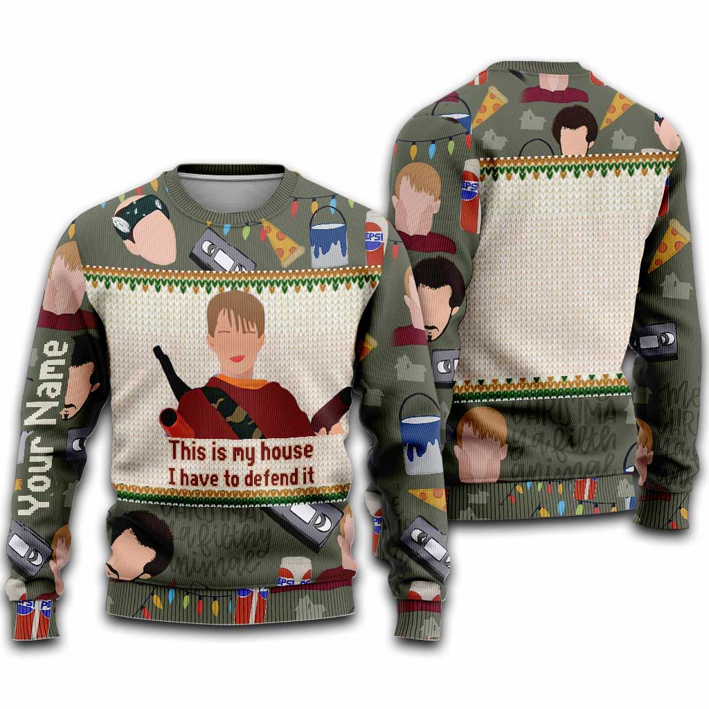 Personalized Christmas Sweater Custom Name Holiday Gift Sweater GradoCreations